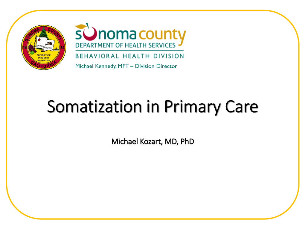 Somatization in Primary Care