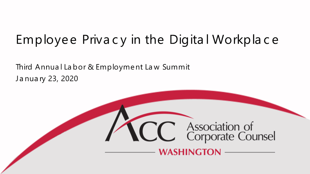 Employee Privacy in the Digital Workplace.Pdf