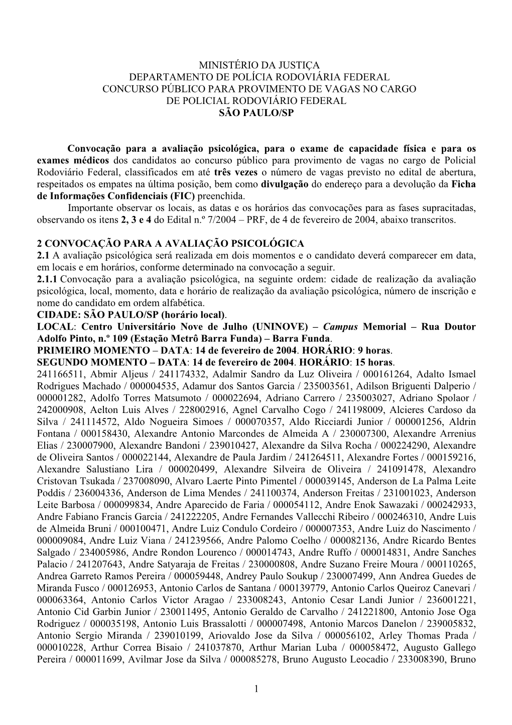 Convocados SP