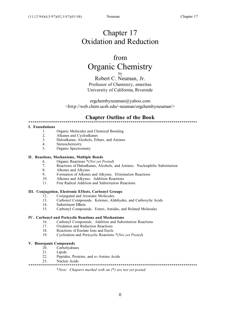 17. Oxidation and Reduction Reactions 18