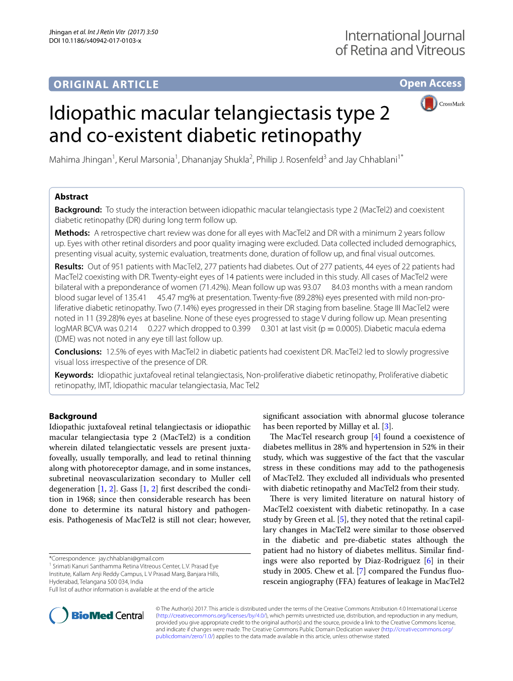 Idiopathic Macular Telangiectasis Type 2 and Co-Existent Diabetic Retinopathy