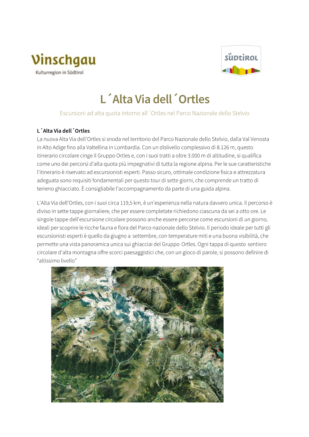 L´Alta Via Dell´Ortles Escursioni Ad Alta Quota Intorno All´Ortles Nel Parco Nazionale Dello Stelvio