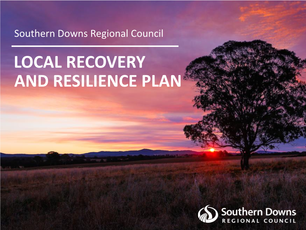 Southern Downs Regional Council Recovery Plan