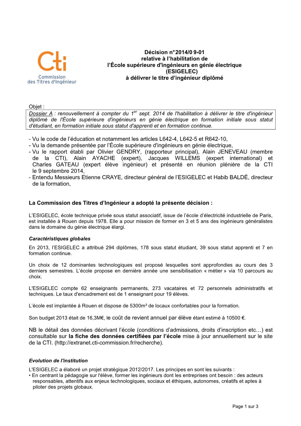 (ESIGELEC) À Délivrer Le Titre D'ingénieur Diplômé