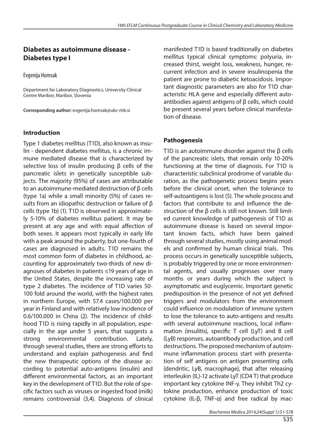 Diabetes As Autoimmune Disease