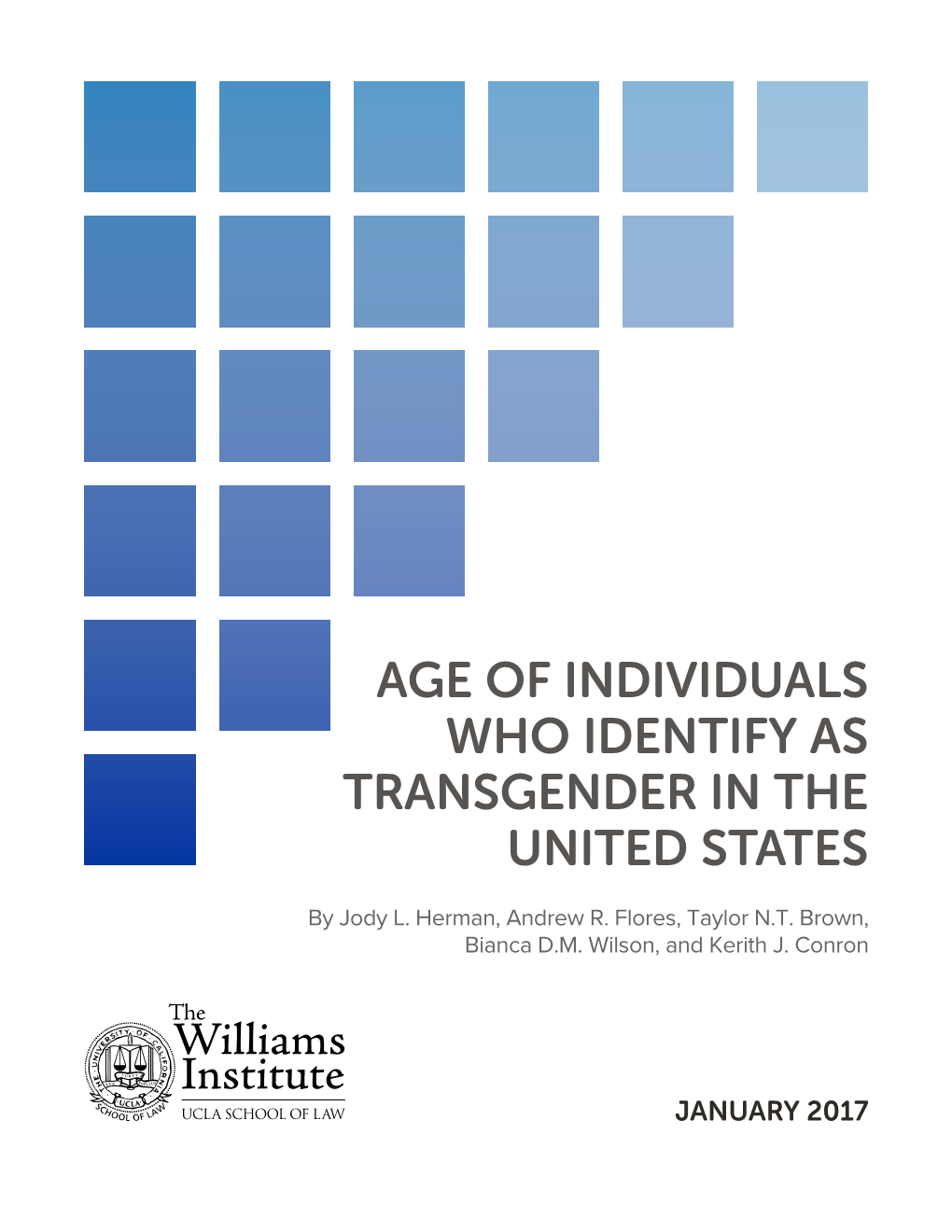 Williams Institute—Age of Individuals Who Identify As Transgender in the US