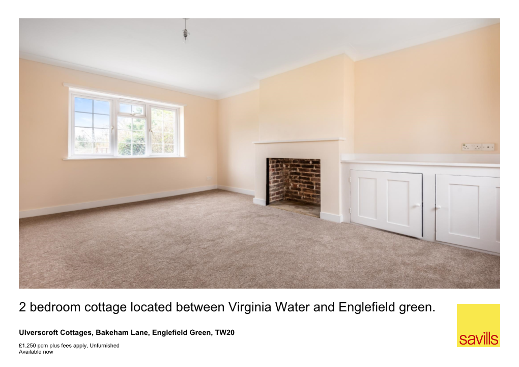 2 Bedroom Cottage Located Between Virginia Water and Englefield Green