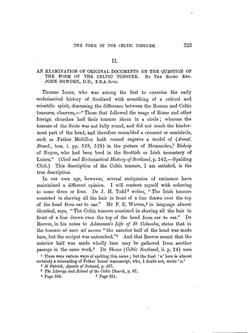 The Form of the Celtic Tonsure. 325 an Examination