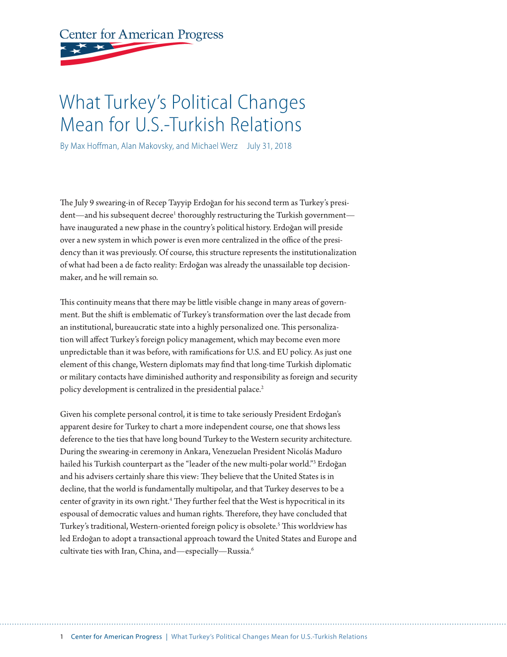 What Turkey's Political Changes Mean for U.S.-Turkish Relations