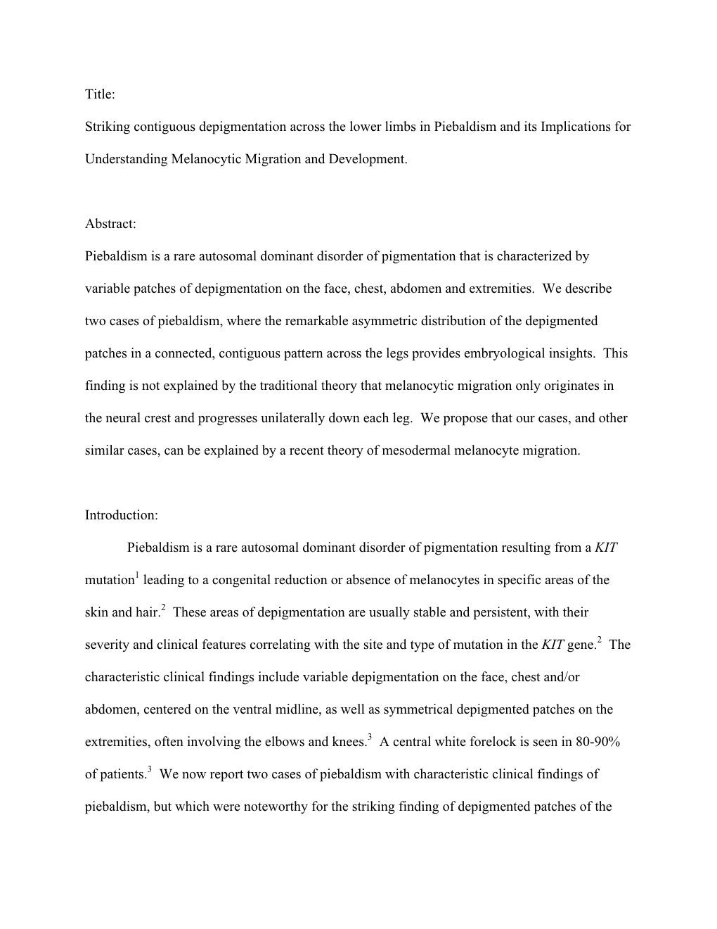 Final Piebaldism Case Report Jan 10 2019.Chf