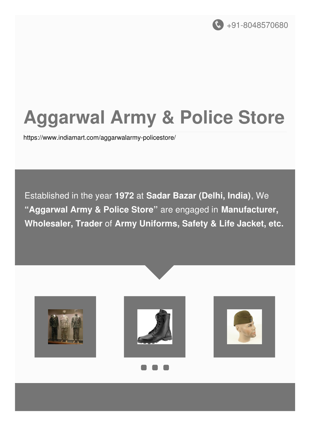 Aggarwal Army & Police Store