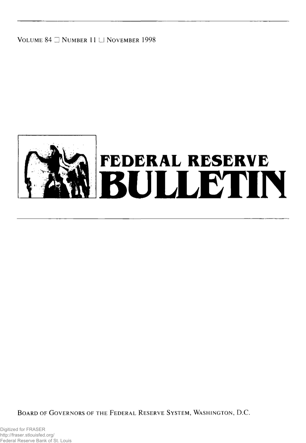 Federal Reserve Bulletin November 1998
