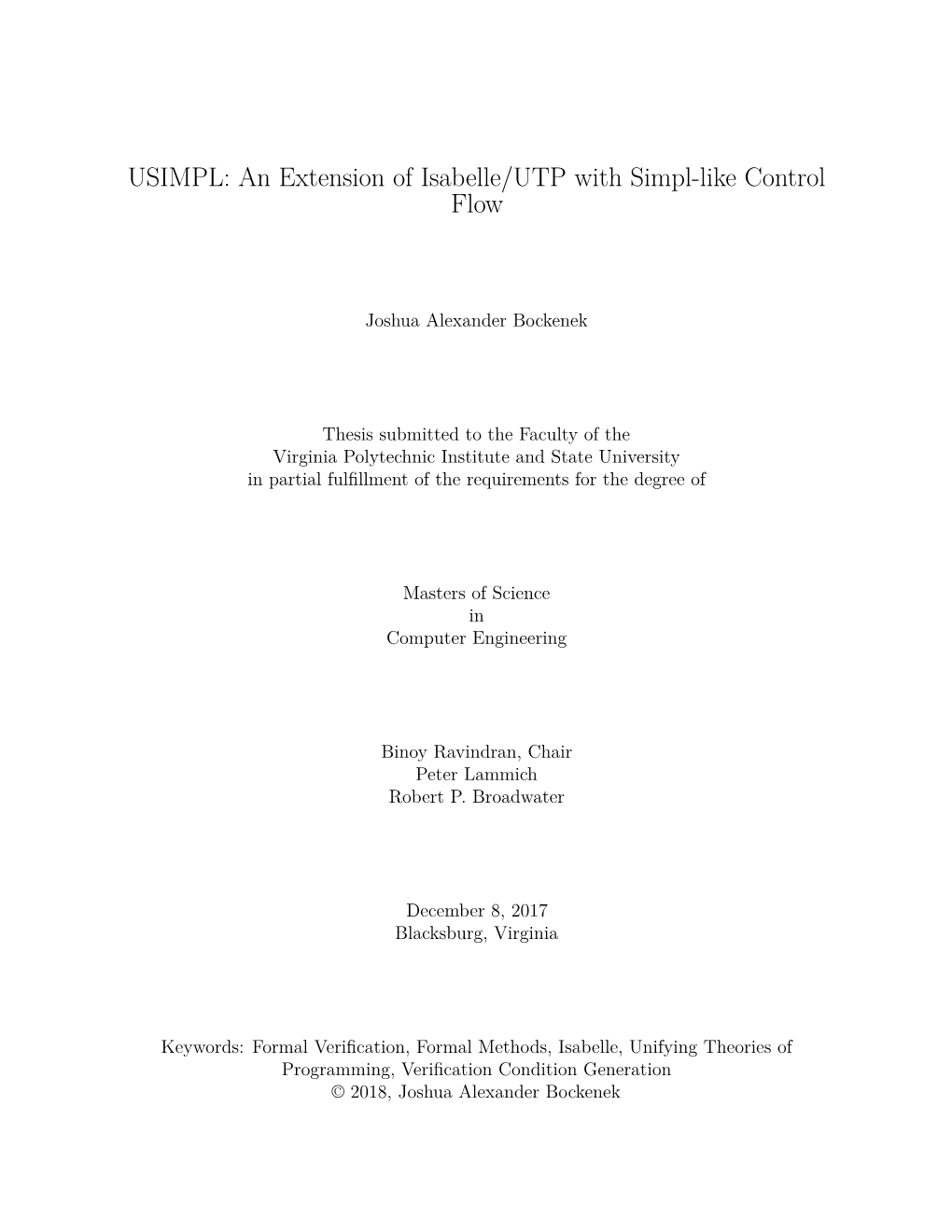 An Extension of Isabelle/UTP with Simpl-Like Control Flow