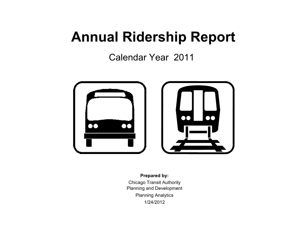 Annual Ridership Report Calendar Year 2011