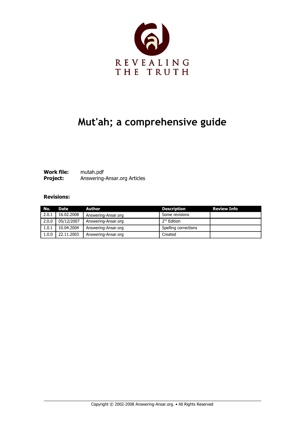 Mut'ah; a Comprehensive Guide