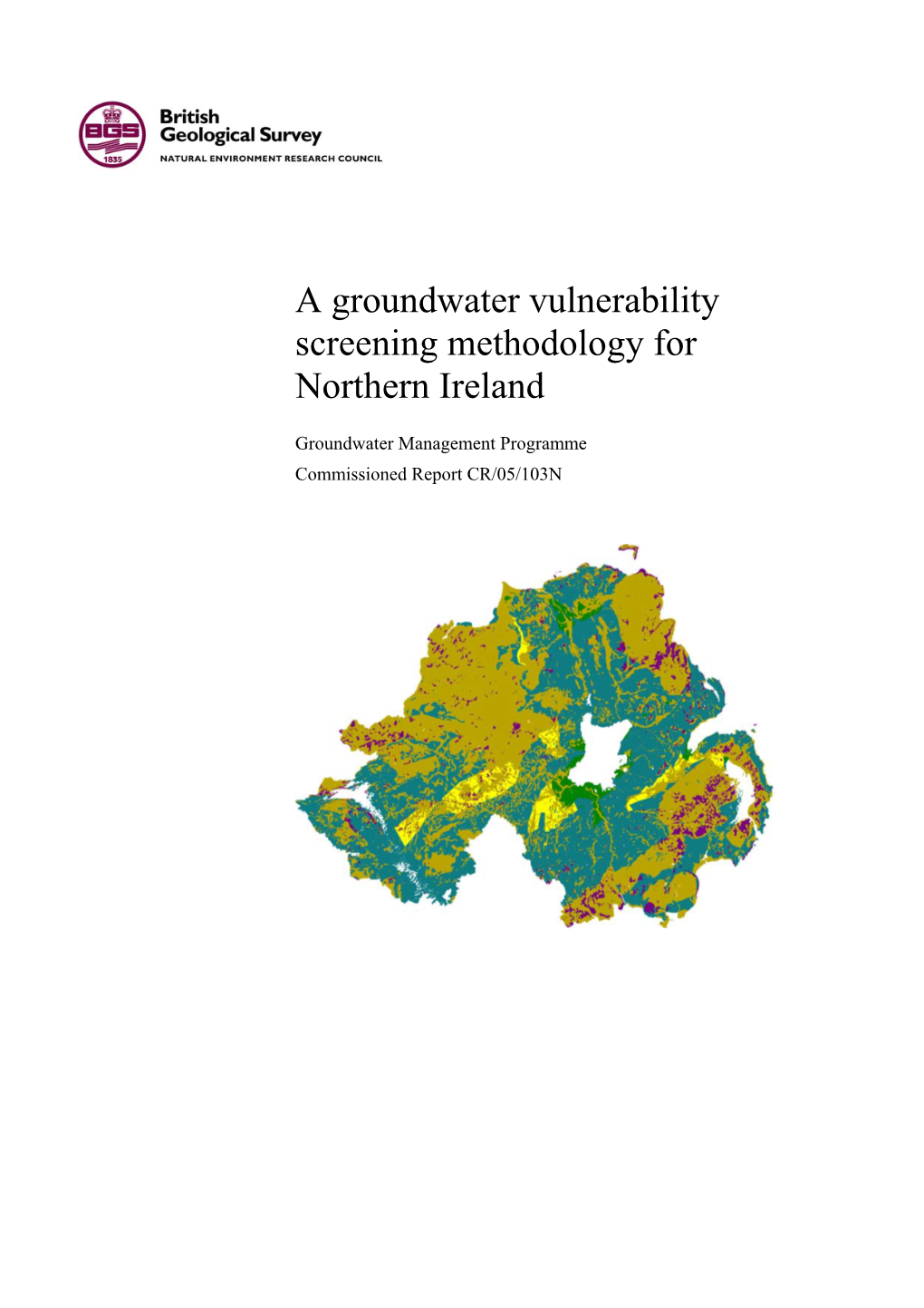 A Groundwater Vulnerability Screening Methodology for Northern Ireland