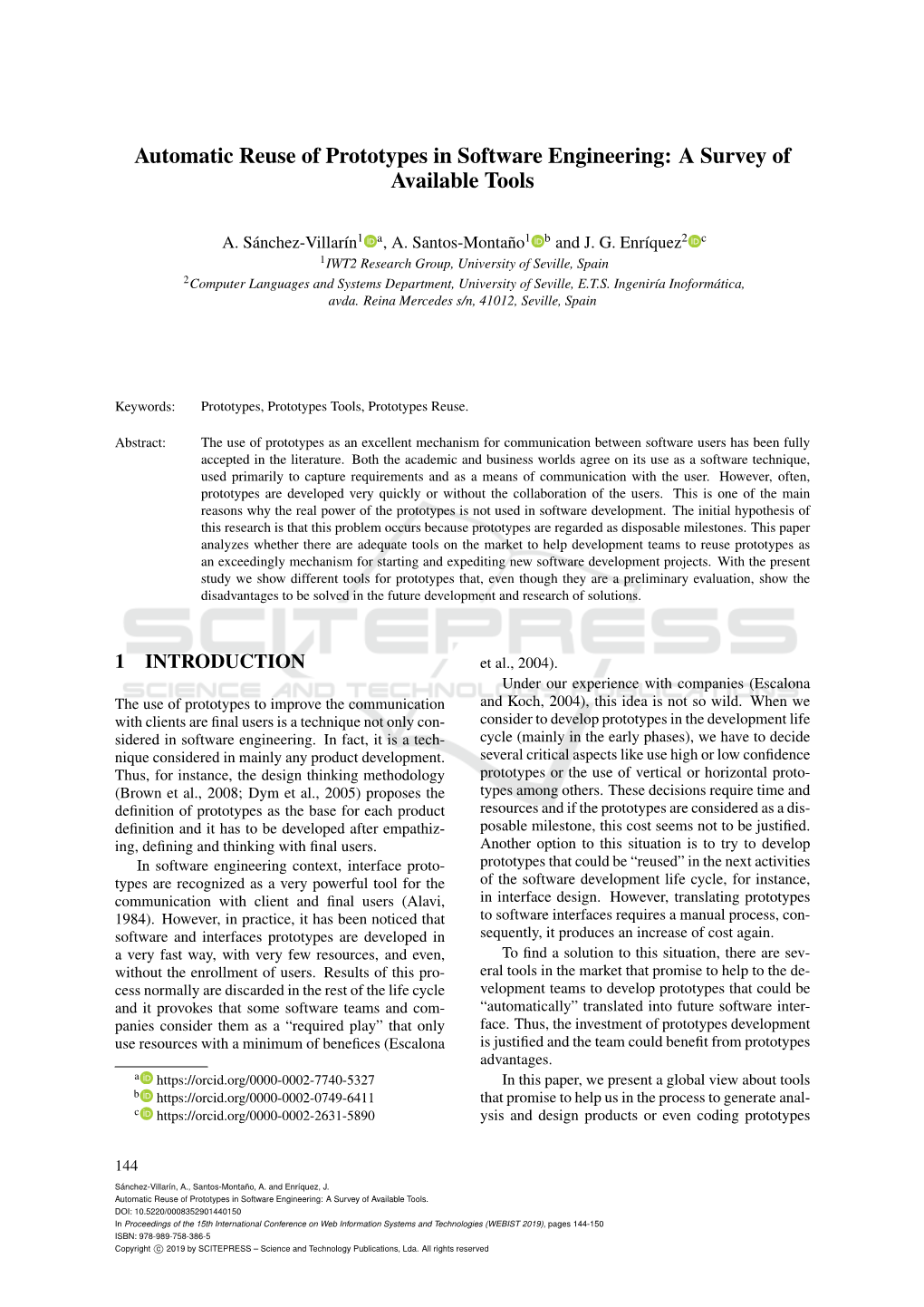 Automatic Reuse of Prototypes in Software Engineering: a Survey of Available Tools