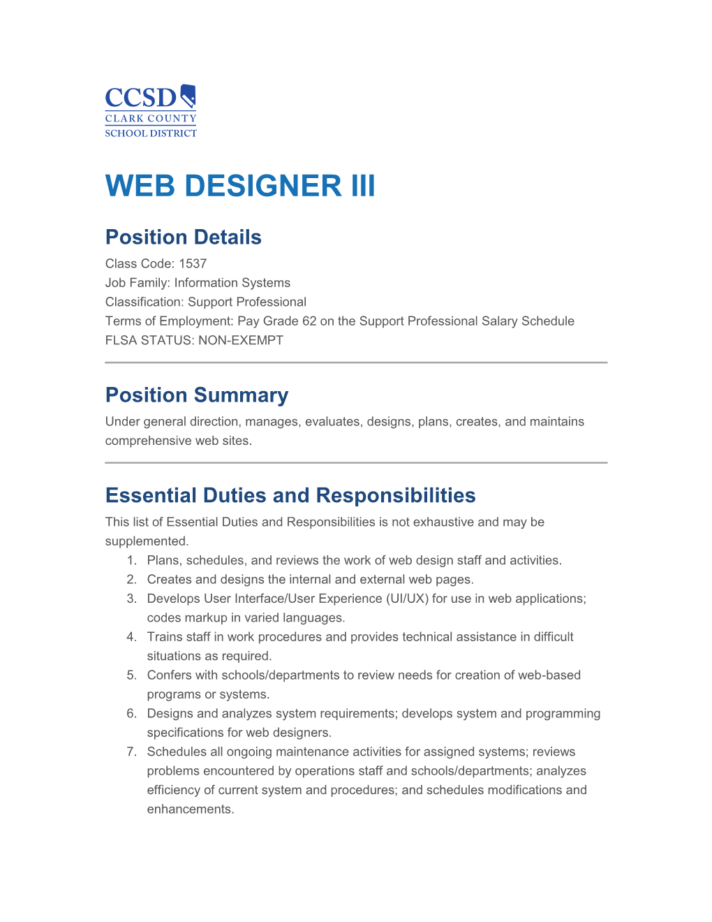 Web Designer Iii