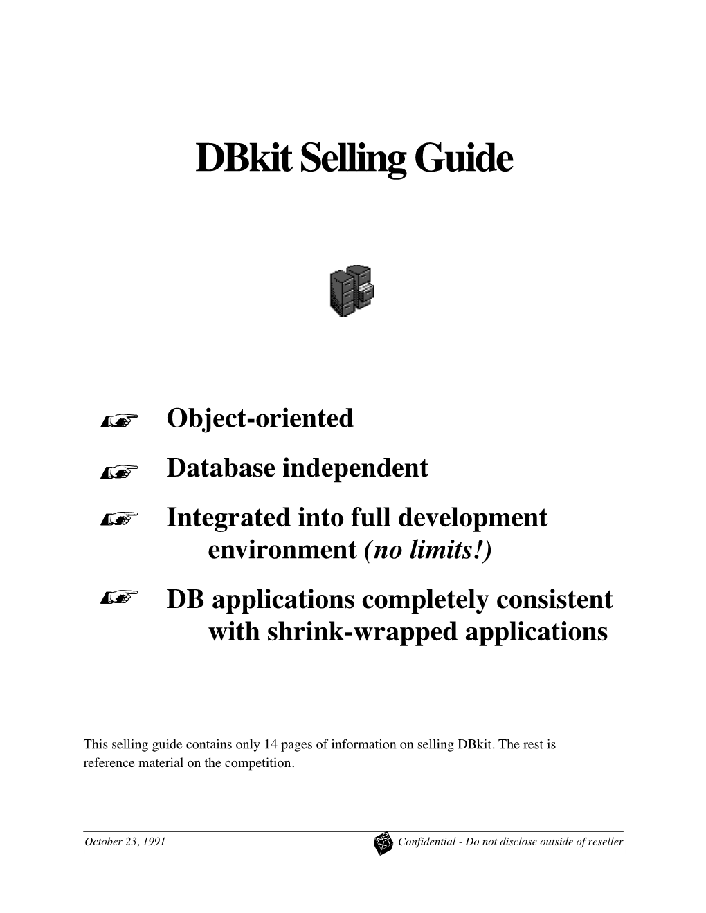 Dbkit Selling Guide