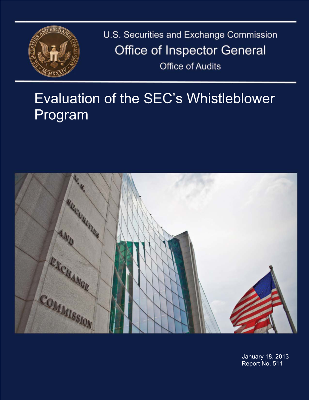 Evaluation of the SEC's Whistleblower Program