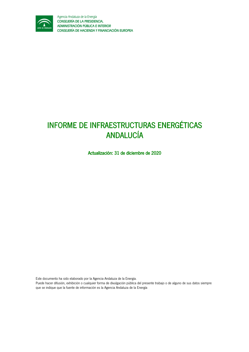 Informe De Infraestructuras Energéticas De Andalucía