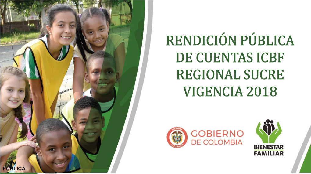 Rendición Pública De Cuentas Icbf Regional Sucre Vigencia 2018