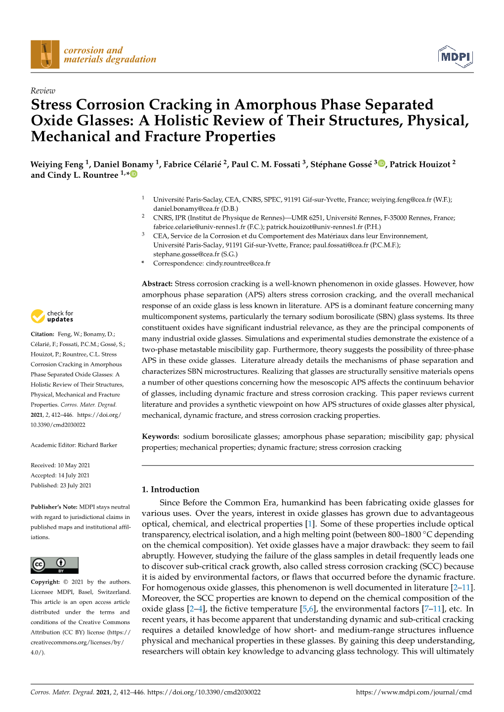 Stress Corrosion Cracking in Amorphous Phase Separated Oxide Glasses: a Holistic Review of Their Structures, Physical, Mechanical and Fracture Properties