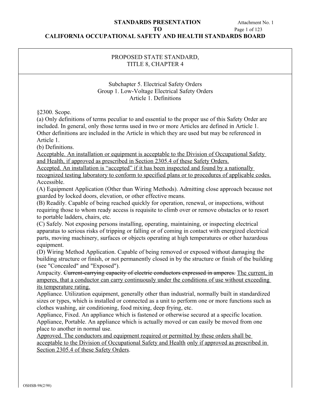 California Occupational Safety and Health Standards Board s1