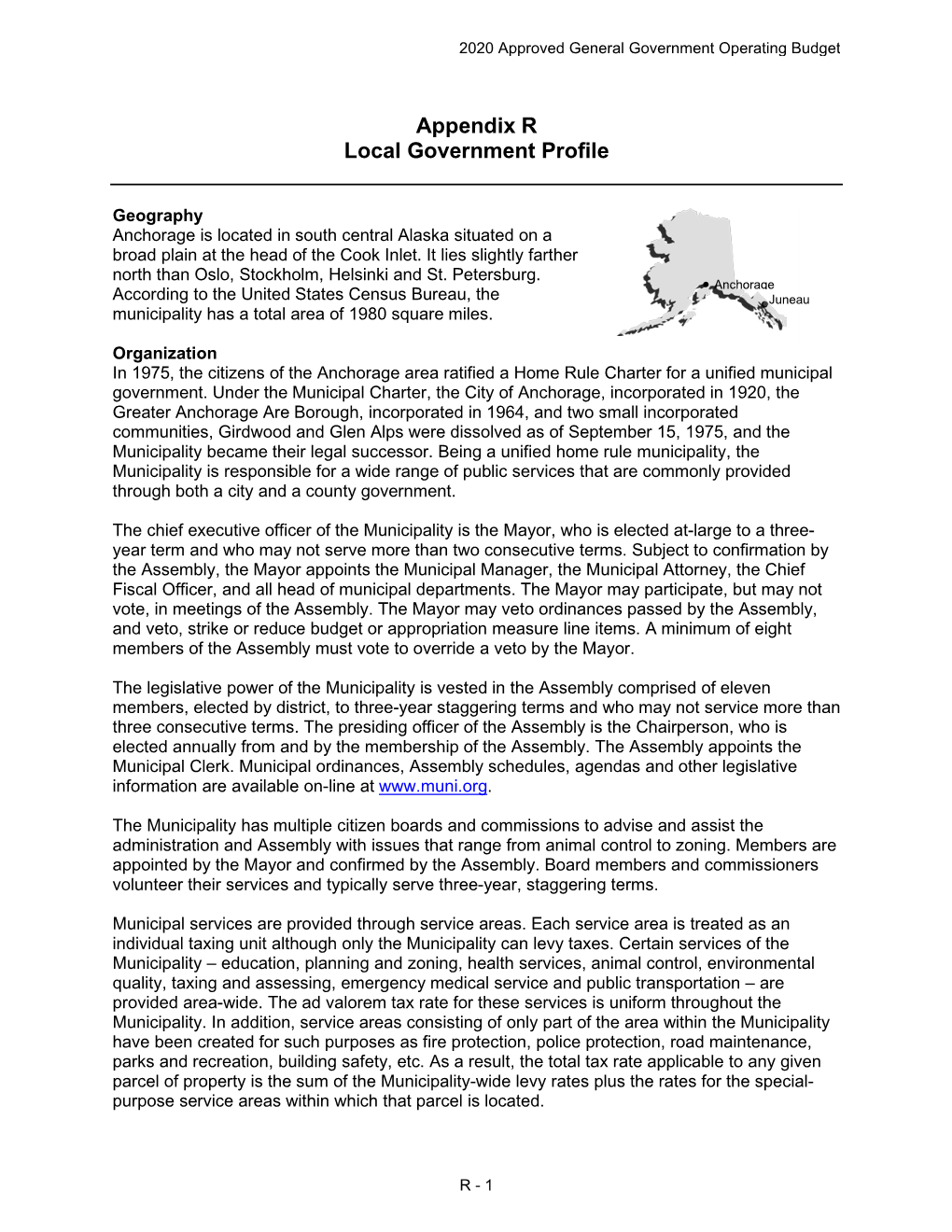 R. Local Government Profile