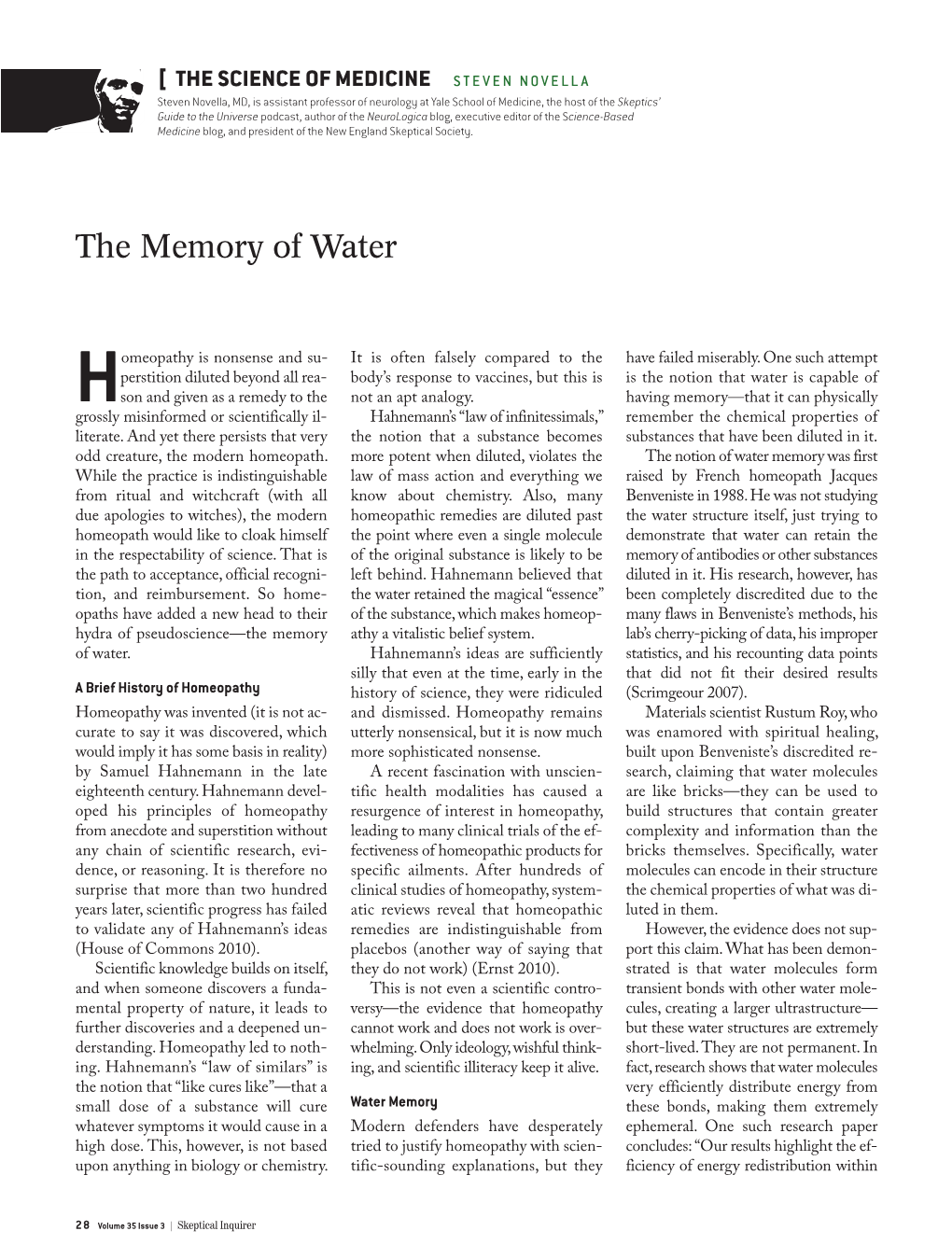 The Memory of Water