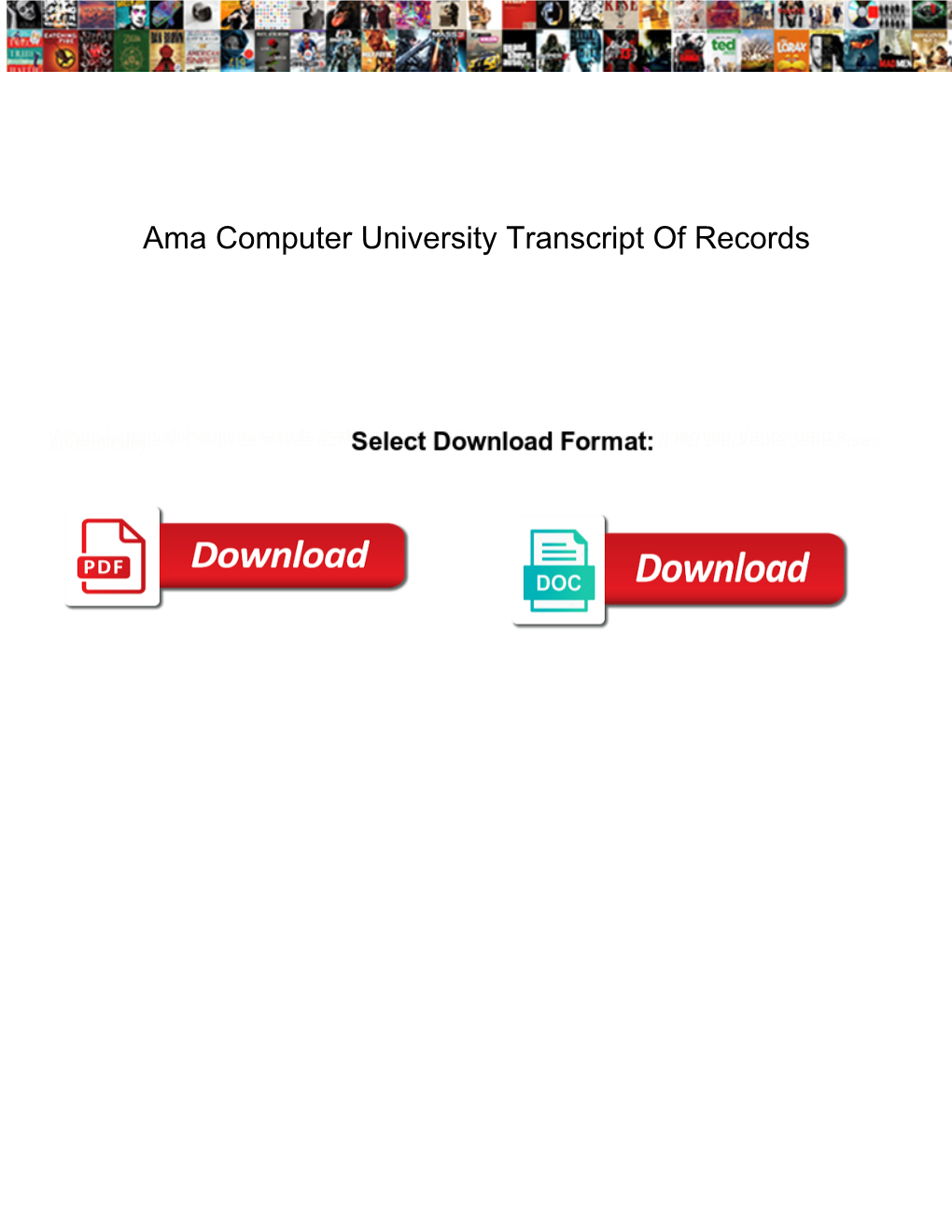 Ama Computer University Transcript of Records