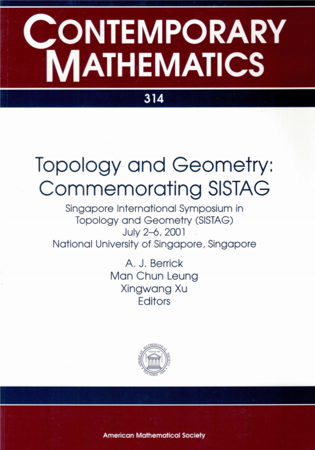 Contemporary Mathematics 314