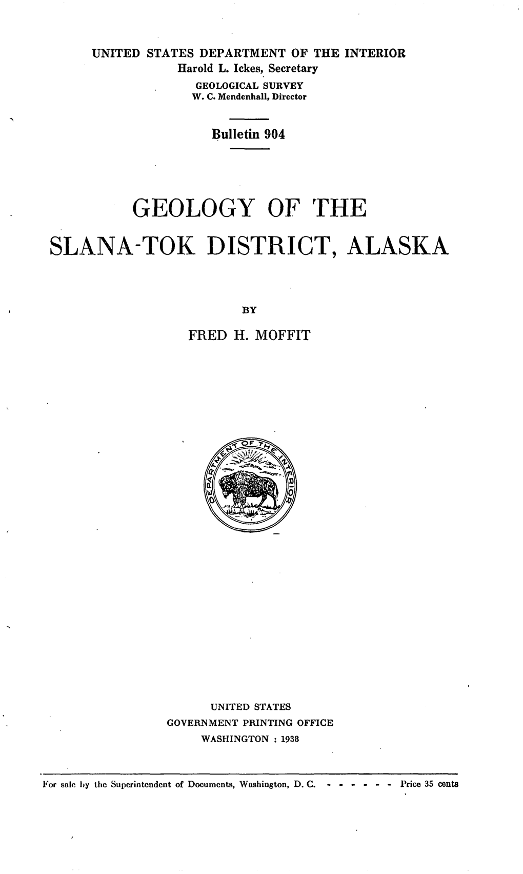 Geology of the Slana-Tok District, Alaska