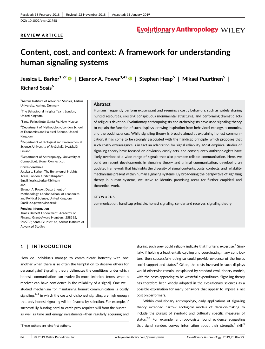 A Framework for Understanding Human Signaling Systems