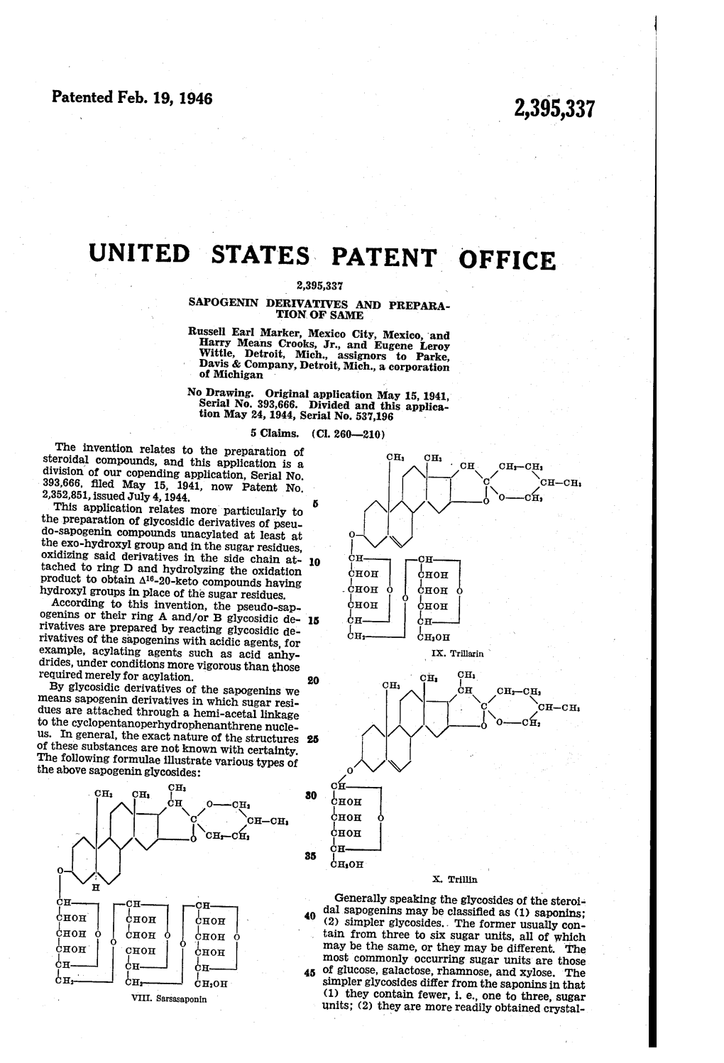 El E. in Simpler Glycosides Differ from the Saponins in That VIII