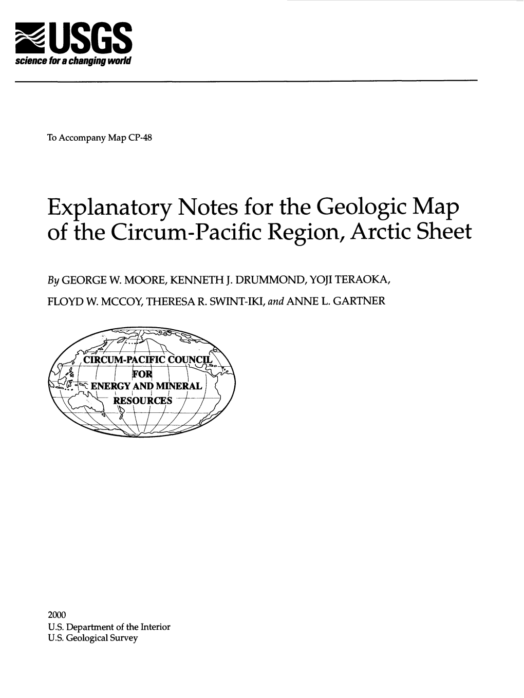 Explanatory Notes for the Geologic Map of the Circum-Pacific Region, Arctic Sheet