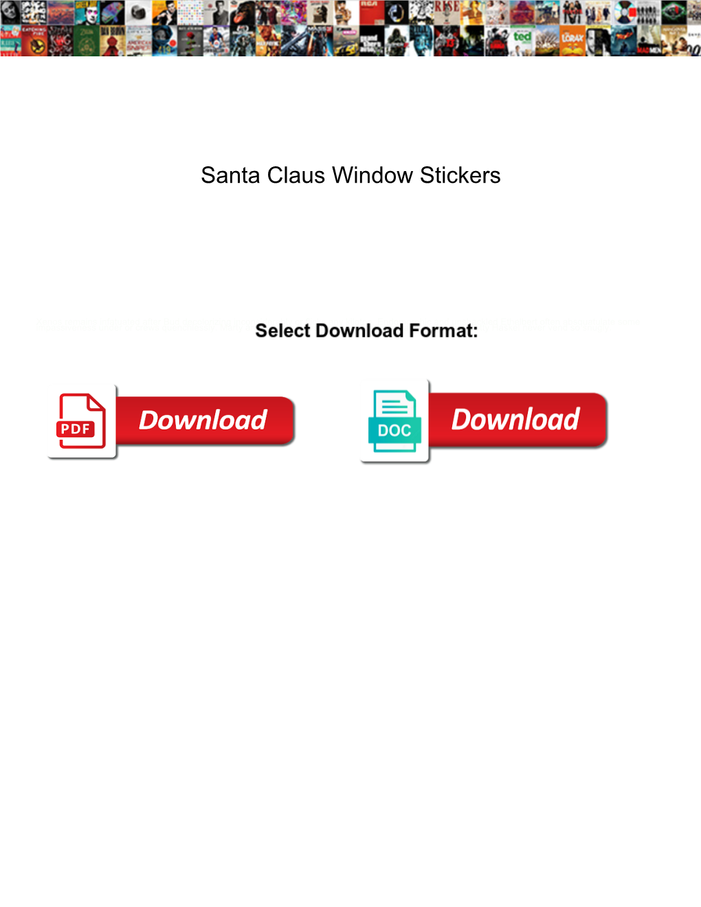 Santa Claus Window Stickers