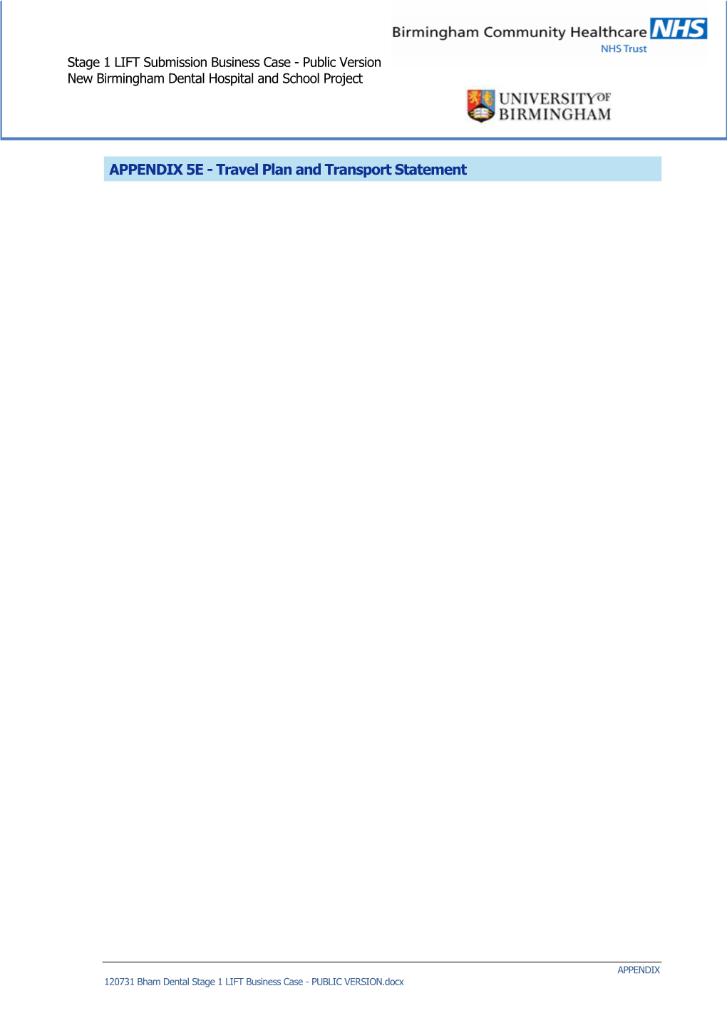 Travel Plan and Transport Statement