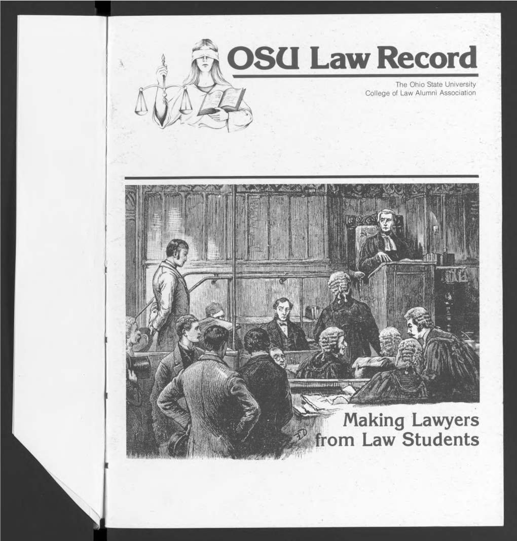 OSCI Law Record the Ohio State University College of Law Alumni Association