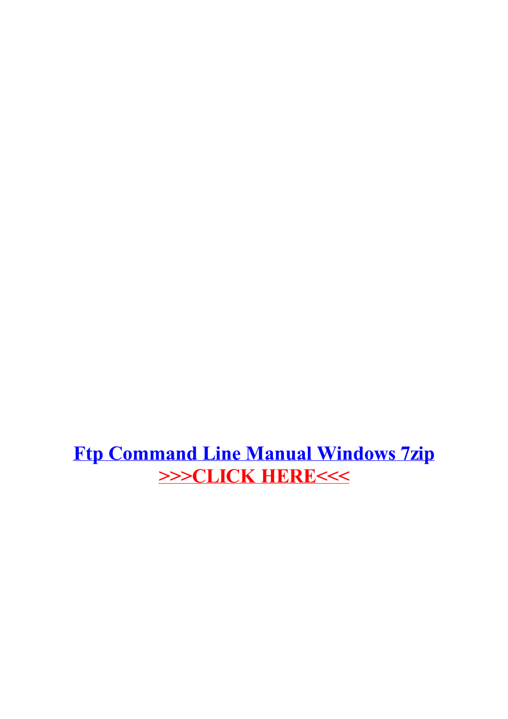 Ftp Command Line Manual Windows 7Zip