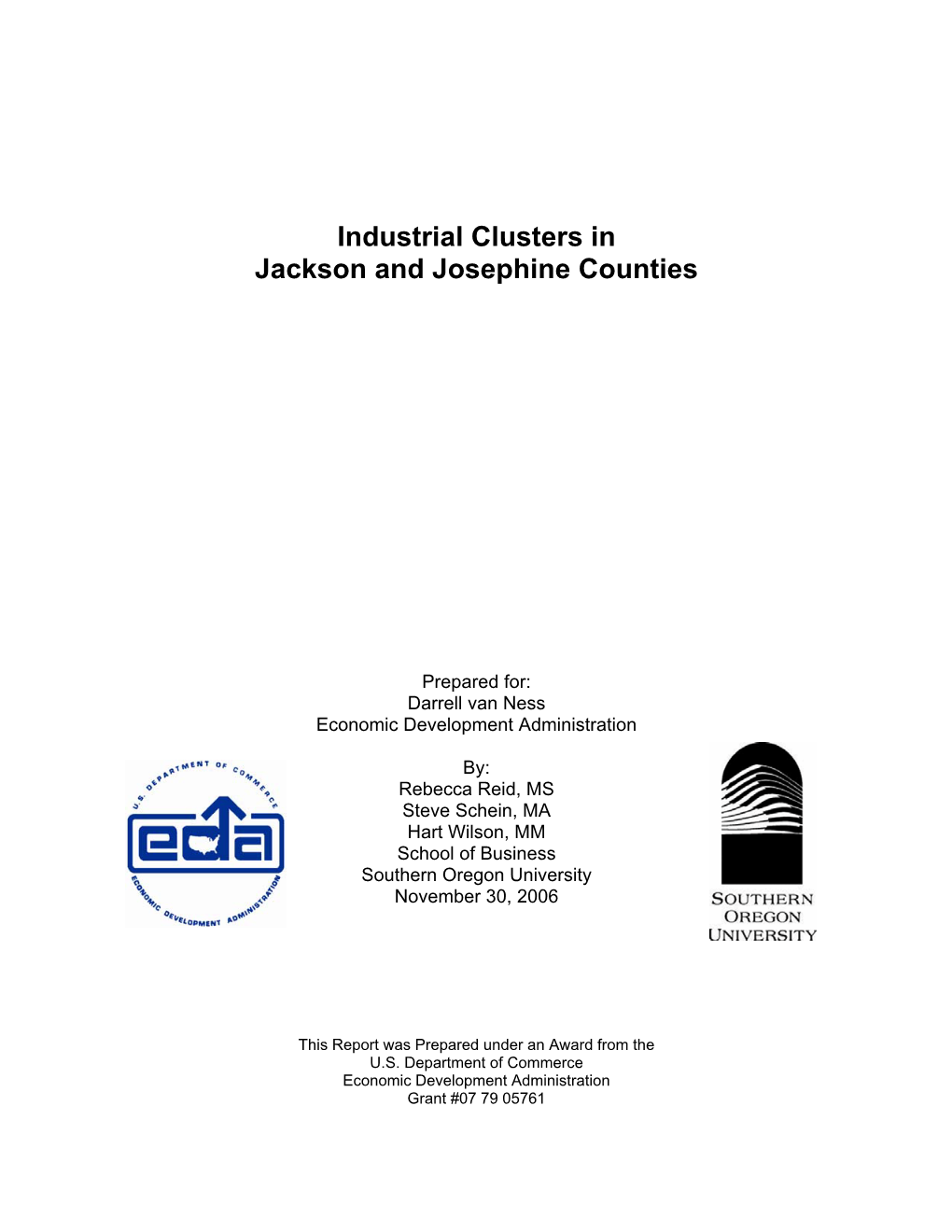 Business Cluster Analysis of Jackson and Josephine Counties