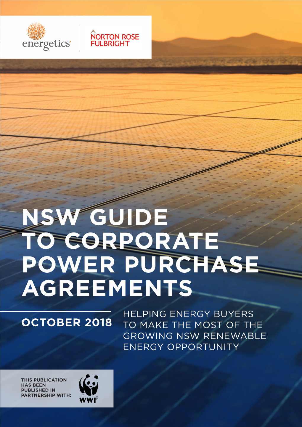 NSW Guide to Corporate Power Purchase Agreements Helping Energy Buyers OCTOBER 2018 to Make the Most of the Growing NSW Renewable Energy Opportunity