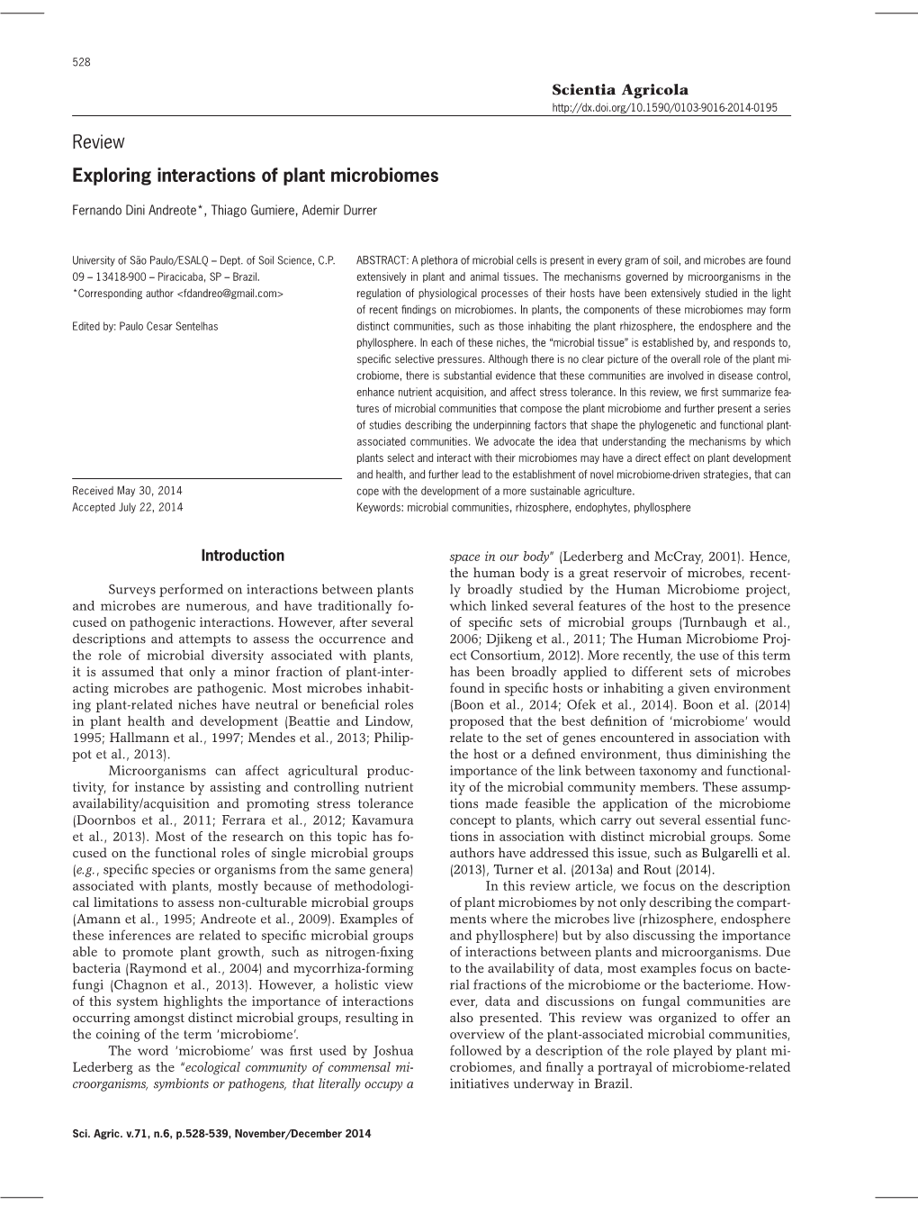 Exploring Interactions of Plant Microbiomes Review