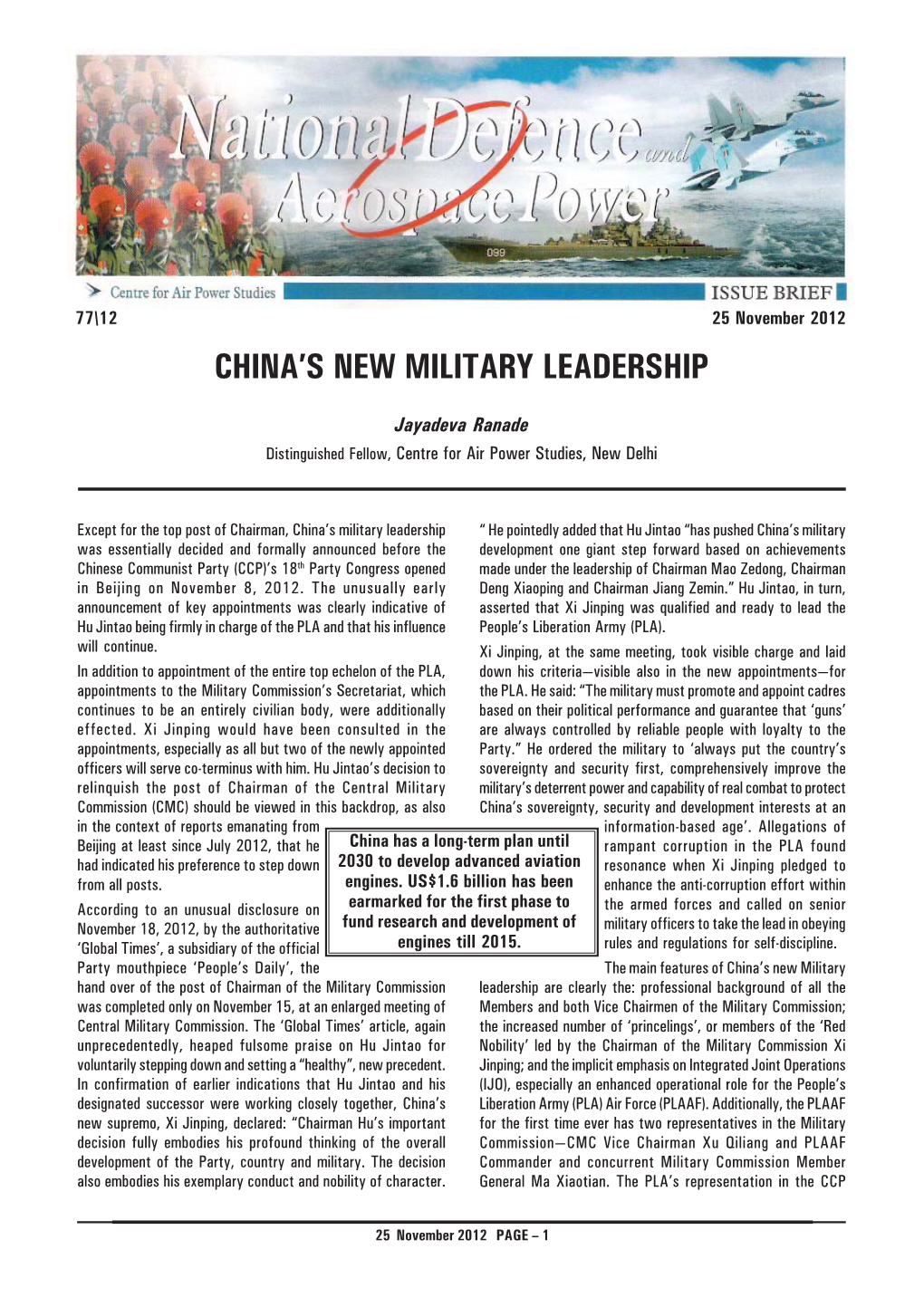 China's New Military Leadership