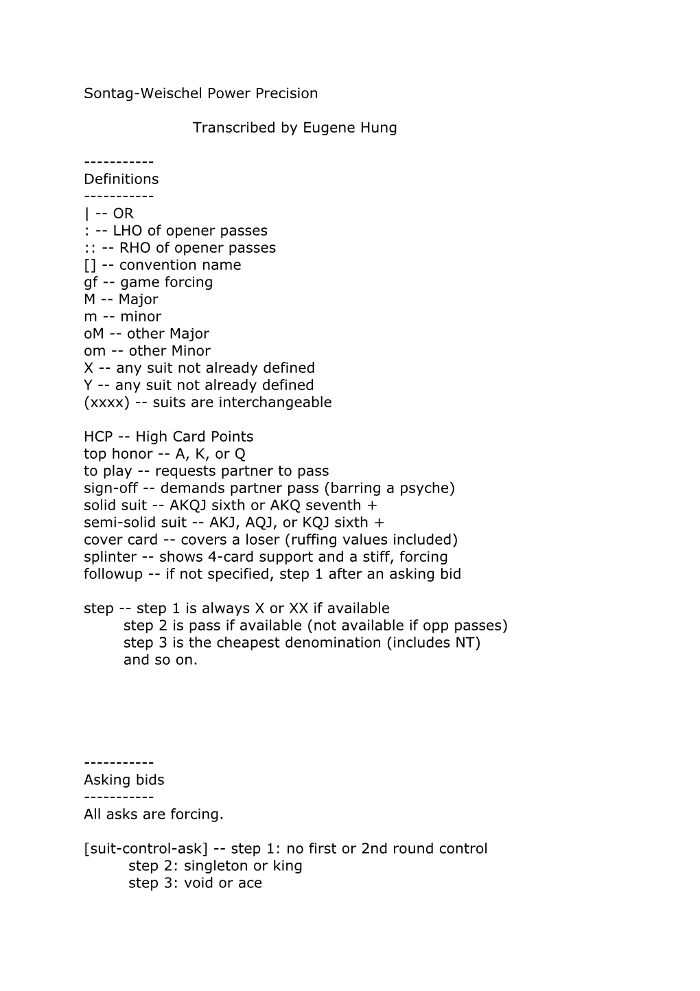 Sontag-Weischel Power Precision