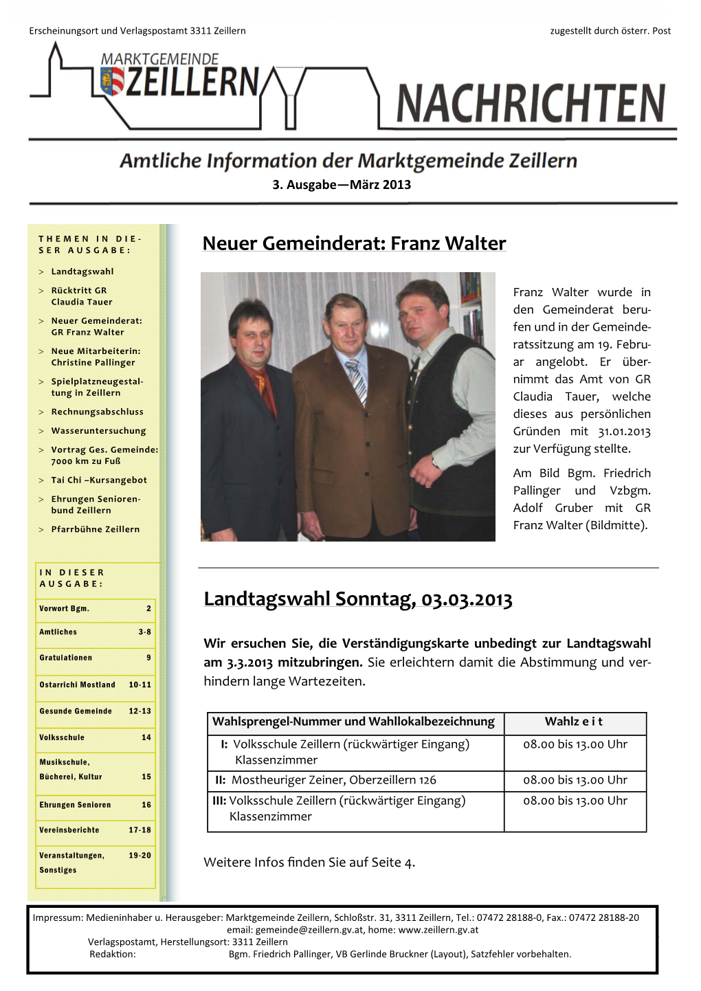 Zeillerner Nachrichten März 2013.Pub
