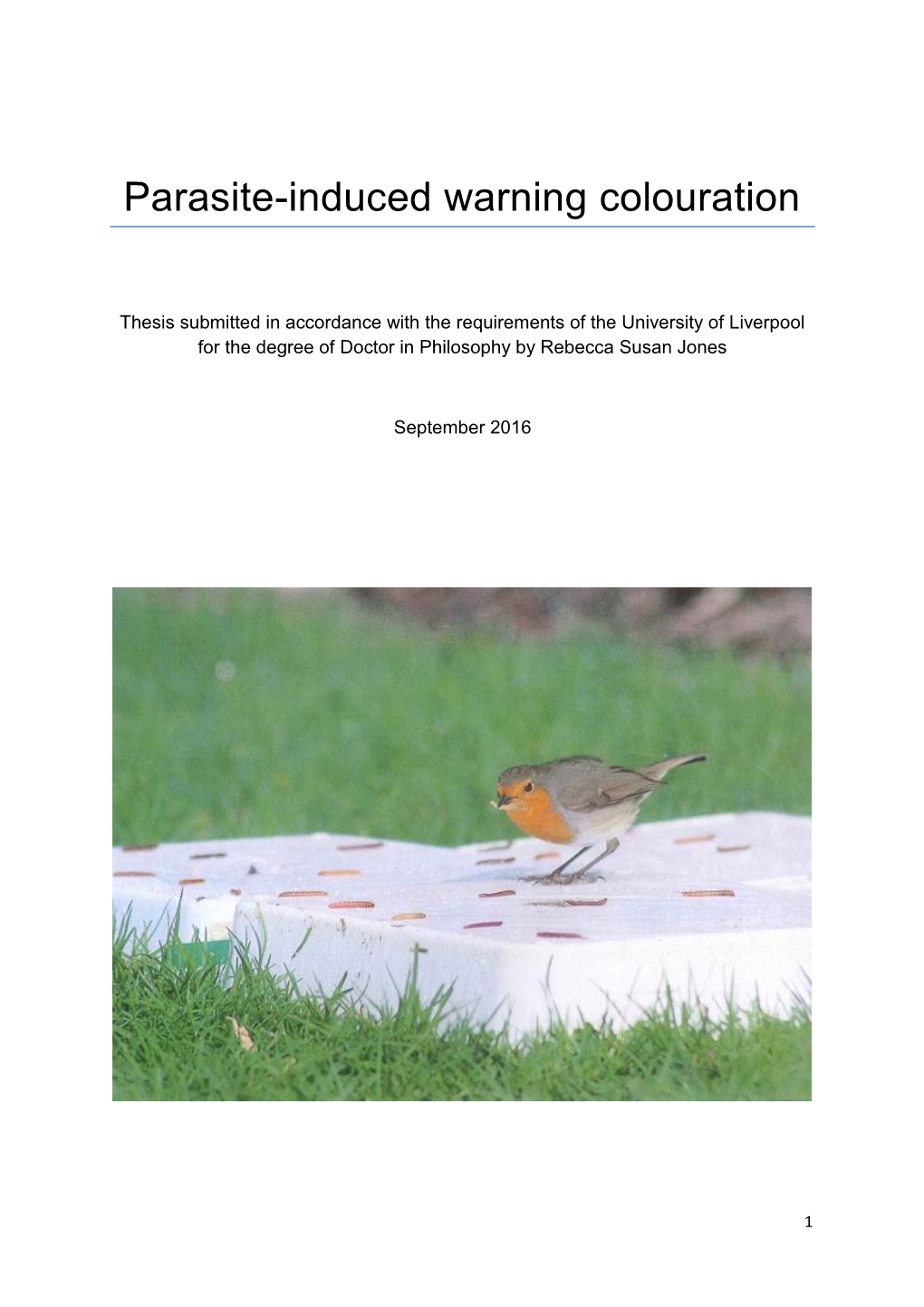 Parasite-Induced Warning Colouration