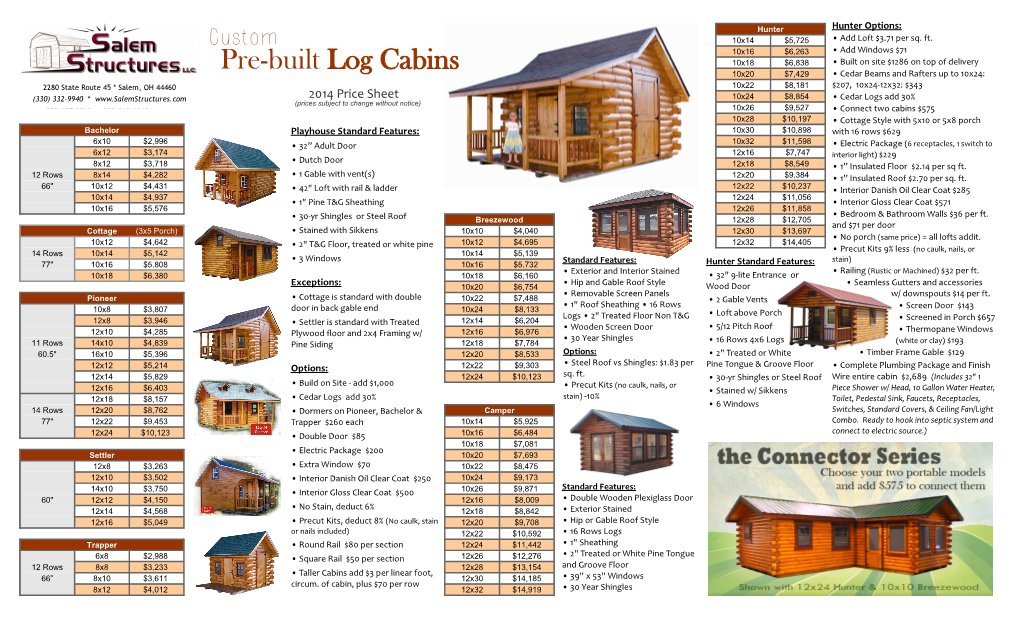 Pre-Built Log Cabins