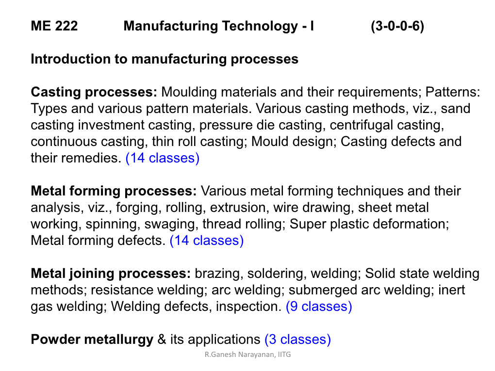 Metal Casting Processes