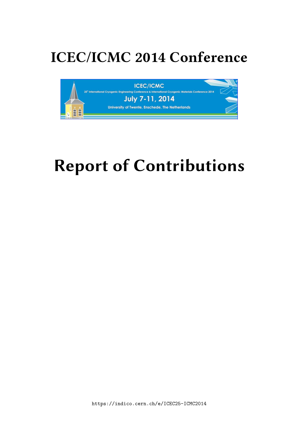 Report of Contributions